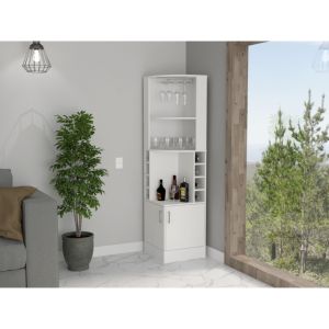 Mueble Bar Moderno Db con Capacidad para Ocho Botellas y Dos Estantes Abiertos para Uso en el Hogar, Construcción en Madera, Diseño Duradero - Product Image 6