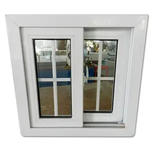 Bestverkopende Hete Isolatie En Geluiddichte Schuifraam En Pvc Upvc Vinyl Profielramen Met Dubbel Gehard Glas