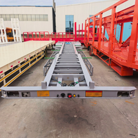 Semi-remorque châssis porte-conteneurs en acier 20 pieds 40 pieds, 8 verrous Twist Lock, charge utile maximale 60T, marque Truck Trailer Chine