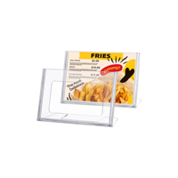 Support de signalisation en plastique transparent horizontal, présentoir de table en papier, support de signalisation en acrylique pour bureau, magasin, restaurant
