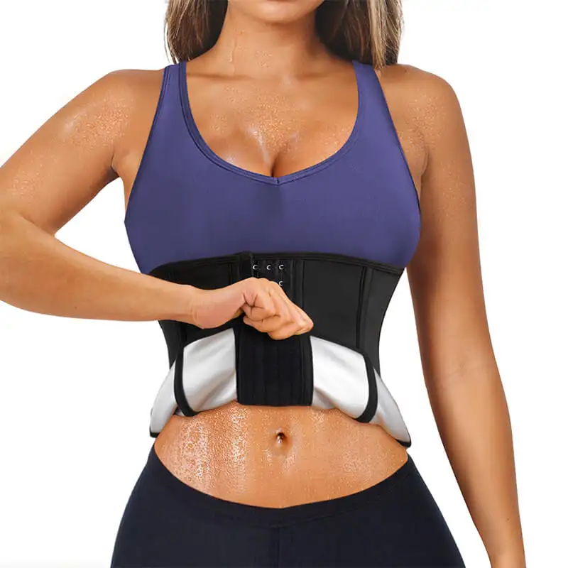 Mulheres Shaper Cinto 9 Ossos De Aço Voltar Suporte Perda De Peso Cinto Suor Sauna Cintura Trainer