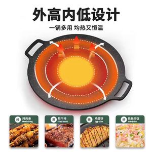 Sartén de Piedra Maifan Seiji, Redonda, Portátil, de Doble Uso, Concentra el Calor, Fácil de Limpiar, para Cocinar en Interiores y Exteriores - Product Image 5
