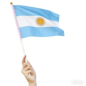 Drapeau miniature de pays du football mondial en polyester personnalisé de 14 x 21 cm, drapeau national brésilien miniature à tenir à la main - Product Image 3