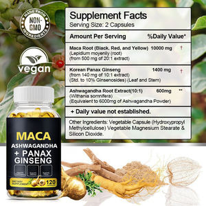 OEM orijinal Sexmax enerji Boost Maca <span class=keywords><strong>Ginseng</strong></span> ashashandha yumuşak jel kapsüller erkekler için 60 90 120 kapsül dozajı - Product Image 2