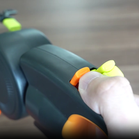 Laisse rétractable double embout 2-en-1 pour animaux de compagnie, 3m, ajustable, avec bandes réfléchissantes doubles, design anti-emmêlement rotatif à 360°, tendance