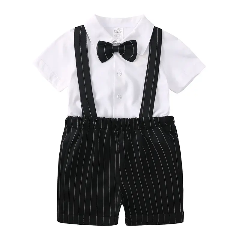 गर्मियों शर्ट सूट लड़का ब्रिटिश शैली धनुष टाई पोशाक सूट बच्चे को कपड़े जेंटलमैन चौग़ा बच्चों 2 साल के बच्चे लड़कों कपड़े