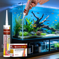 Mastic silicone acétique transparent pour aquarium, résistant aux intempéries, pour grands panneaux de verre et colle pour aquariums