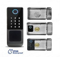 Cerradura inteligente impermeable, cerradura de seguridad para el hogar, huella dactilar, puerta exterior, contraseña Digital, aplicación remota, cerradura de llanta