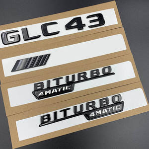 Lettres de voiture 3D en ABS, emblèmes de voiture en gros pour Mercedes AMG <span class=keywords><strong>A45</strong></span> GLA45 CLA45 GLC43 GLC63S GLE43 GLS63 <span class=keywords><strong>V8</strong></span> BITURBO 4MATIC - Product Image 2