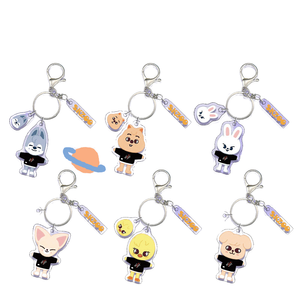 Llavero Colgante Acrílico de Dibujos Animados de Doble Cara Accesorios DIY Periférico de Ídolo KPOP <span class=keywords><strong>Stray</strong></span> Kids SK ZOO para Fan Amante del Anime - Product Image 1