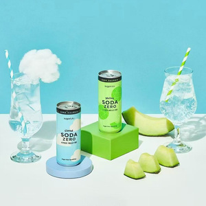 Importation coréenne 250ml Sugarlolo Soda Boisson d'eau pétillante faible en gras avec caféine Lychee Fruit Cerise <span class=keywords><strong>Pomme</strong></span> aromatisée pour l'été - Product Image 1