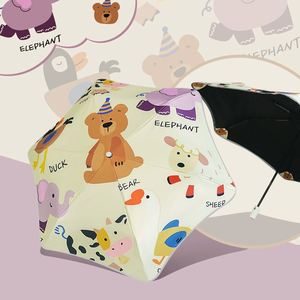 Parapluie Enfant Réfléchissant 8K Pliant Manuel Personnalisé avec Logo, Motif Dessin Animé Mignon, Protection Pluie et Soleil, Cadeau d'Affaires, Stock Usine - Product Image 4