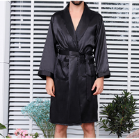 Vente flash : Ensemble de pyjama et robe de chambre en satin pour homme à prix avantageux