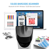 Escáner Wi-Fi NETUM inalámbrico con base de carga, lector de código de barras 2D QR PDF417, con base de carga