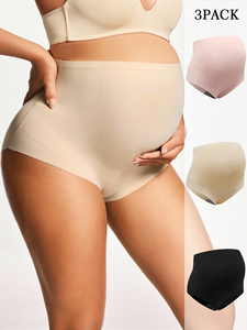 Nuevas bragas de maternidad de cintura alta sin costuras para mujer, calzoncillos cómodos para embarazadas con soporte para el vientre - Product Image 2