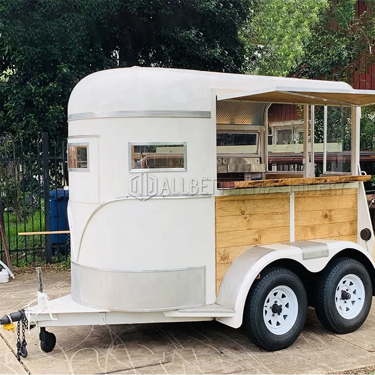 Hot Sale Horse Trailer Food Truck Eis wagen Mobile Beer Bar Street Catering Vintage Horse Food Trailer für Party angepasst