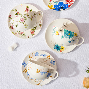 Large Capacity Flower Design Ceramic Stackable Teacup and <b>Teapot</b> <b>Set</b> for One Porcelain Tea Cup with Saucer - Product Image 3