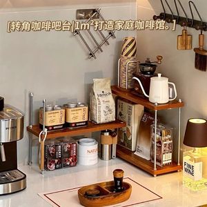 ชั้นวางกาแฟ 3 ชั้นไม้ปรับความสูงได้สำหรับจัดเก็บบนโต๊ะสำหรับห้องครัวเครื่องปรุงรสเมล็ดกาแฟออแกไนเซอร์สไตล์มินิมอลสมัยใหม่ - Product Image 3