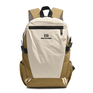 Sac à dos coréen personnalisé, sac à dos décontracté tendance bicolore pour l'université, sac à dos léger en nylon pour ordinateur portable pour les voyages en extérieur - Product Image 5