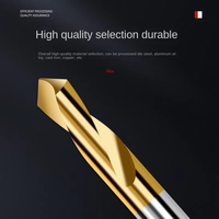 Foret central allongé à 90 degrés en acier inoxydable contenant du cobalt avec placage en titane pour trous d'ancrage et de points fixes