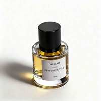Flacon de parfum en cristal noir et blanc 50ml 100ml Design unique Luxe avec boîte cadeau Bouchon personnalisé OEM