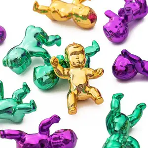 بافو طفل دش مكعبات الثلج لعبة تفضل لوازم معدنية أرجوانية خضراء ذهبية صغيرة تماثيل أطفال مردي غرا كينج كيك للأطفال