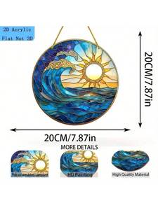 1PC Rise Over The Sea Artistic Window Catcher, 19,99 cm X, decoración de primavera, regalo del Día de San Valentín, hombres, Navidad, <span class=keywords><strong>Wom</strong></span> - Product Image 4