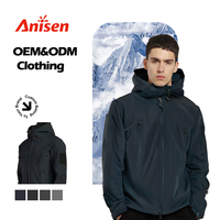 Veste Softshell imperméable respirante à capuche pour homme, taille plus, chaude pour l'hiver, vente chaude, OEM