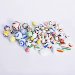 Glass Marble Ball Hot Sale 12mm Twisted Line Glass Marble Ball For Garden Decoration