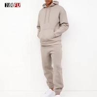 Completo da Uomo 2 Pezzi: Felpa con Cappuccio e Pantaloni in Cotone Felpato, Stile Sportivo Casual, Traspirante ed Ecologico
