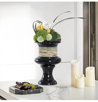 SAIDKOCC Mittelalterliche Wabi-Sabi Minimalistische Moderne Natürliche Marmor-Jade-Vase Hochwertige Maßanfertigung Restaurant Eingangshalle Dekoration
