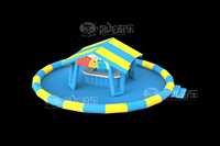 Bar aquatique gonflable commercial, piscine gonflable avec parasol, piscine en PVC, structure gonflable pour fête en plein air