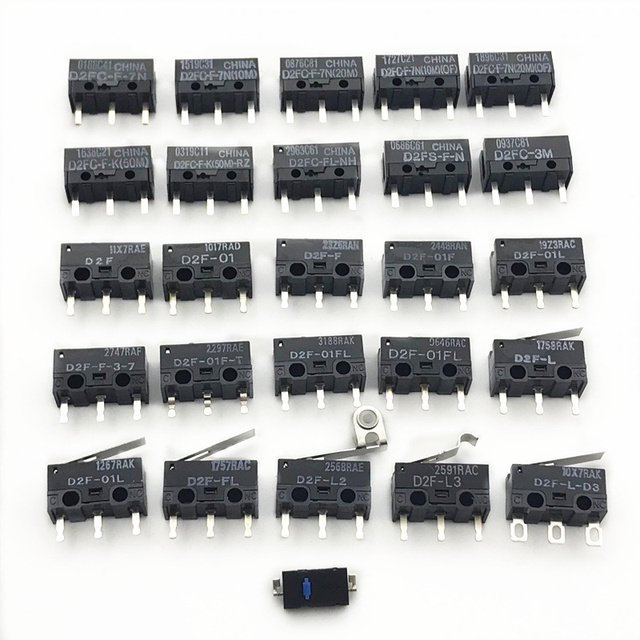 New Mouse Micro Switch D2FC D2FC-F-7N 10m 20m OF D2FC-F-K (50M)-RZ D2F D2F-F D2F-01 D2F-L D2F-01L D2F-01F D2F-F-3-7 Button