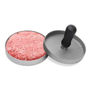 Molde antiadherente de aleación de aluminio, prensa de hamburguesas de una o doble rotura, herramientas de cocina para carne y ternera, fabricante de hamburguesas y carne