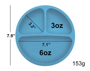 Set de table pour bébés, sans BPA, en Silicone, avec assiettes - Product Image 4