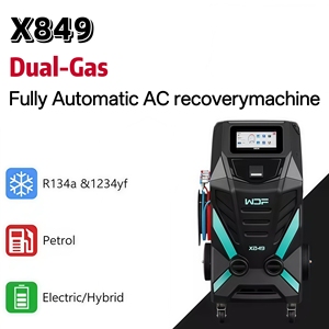 เครื่องรีไซเคิลสารทำความเย็นแบบใช้แก๊สคู่ระบบอัตโนมัติ X849สำหรับ R134A ดูแลรักษารถยนต์/R1234YF หน่วยบริการ AC ใหม่ - Product Image 4