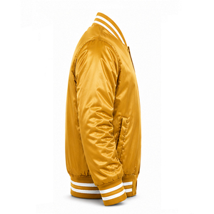 High Quality Factory Satin <b>Jacket</b> Wholesale Lightweight Milk Silk Satin Outerwear Full <b>Pilot</b> Custom Satin Varsity <b>Jacket</b> for Men - Product Image 6