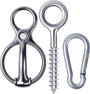 Anillo <span class=keywords><strong>de</strong></span> Amarre Magnético <span class=keywords><strong>para</strong></span> <span class=keywords><strong>Caballos</strong></span> con Perno <span class=keywords><strong>de</strong></span> Ojo y Cierre Rápido, Evita que los <span class=keywords><strong>Caballos</strong></span> se Retractillean, Accesorio <span class=keywords><strong>de</strong></span> Equitación Resistente <span class=keywords><strong>de</strong></span> Acero Inoxidable - Product Image 3