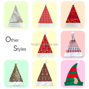 قبعة بابا نويل الكلاسيكية الفخمة باللونين الأحمر والأبيض من نسيج سميك لدفء معزز لتزيين الحفلات - Product Image 4