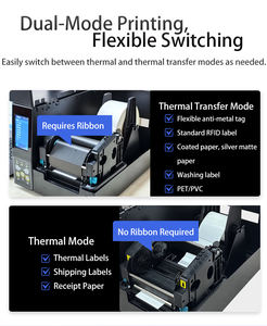 300dpi 직접 열전사 및 열전사형 UHF/HF RFID 바코드 라벨 프린터, 8IPS 속도, 재고 있음 - Product Image 3