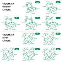 Boîte alimentaire personnalisée en papier kraft brun écologique, résistante à la graisse, avec fenêtre PET et revêtement UV, emballage jetable à emporter pour nouilles et salades