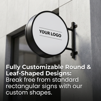 Panneaux publicitaires suspendus rectangulaires OEM YTSF-A5, enseignes lumineuses pour magasins, restaurants, logos, plaques signalétiques personnalisées, résistantes aux intempéries, pour extérieur