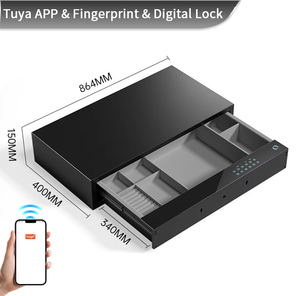 CEQSAFE Smart Wardrobe Accessories Fashion Safe <b>Box</b> Drawer Fingerprint Safe <b>Box</b> Big Led Display Fingerprint Safe <b>Box</b> for Home - Product Image 6