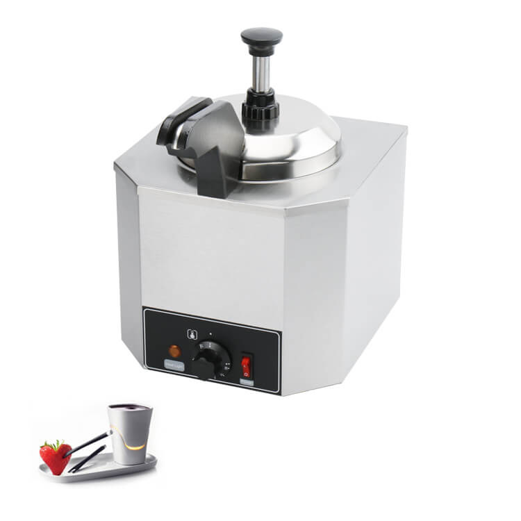Chauffe-sauce électrique 220V - 3 Pots Inox 680 Ml - Température Réglable 30-85°C - Pour Fromage, Chocolat, Sauces - Idéal Restauration