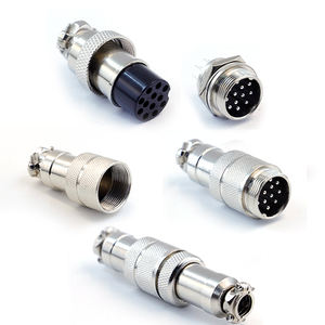 מחבר תעופה עגול M16 M12-5 GX-16 ללוח, זכר ונקבה, למערכת חשמל סולארית, IP67 מצופה זהב - Product Image 1