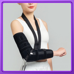 Attelle de coude avec sangles réglables pour le soutien du bras et la fixation du coude, vert paon et noir, taille S - Product Image 4