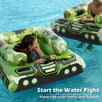 Nouveau véhicule gonflable transfrontalier pour enfants avec pulvérisateur d'eau et anneau flottant, jouet aquatique