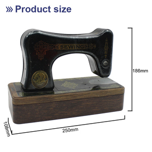 Boîte en fer blanc noir mat rétro avec couvercle à vis pour machine à coudre, idéale pour ranger de petits outils, bonbons et objets de collection, ou pour le bricolage. - Product Image 6