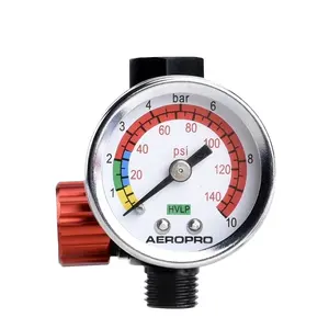 AEROPRO A613 valvola di riduzione della pressione calibro per filtro aria regolatore pistole a spruzzo e utensili pneumatici 1/4 "NPT