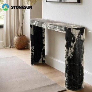 Stonesun tùy chỉnh Napoleon đen tự nhiên đá cẩm thạch giao diện điều khiển Bảng hiện đại sang trọng lối vào đồ nội thất bằng đá cẩm thạch cho nhà hoặc khách sạn - Product Image 2